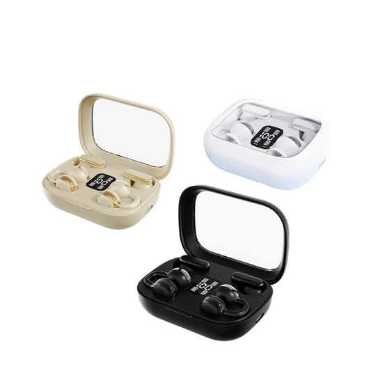 Écouteurs Bluetooth 2-en-1 à clip, intra-auriculaires, stéréo haute qualité, longue autonomie, affichage LED, version Bluetooth 5.4.