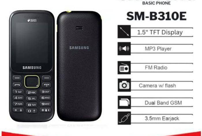 Téléphone Portable Samsung DUOS Noir à Clavier Physique