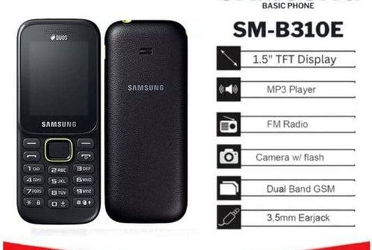 Téléphone Portable Samsung DUOS Noir à Clavier Physique